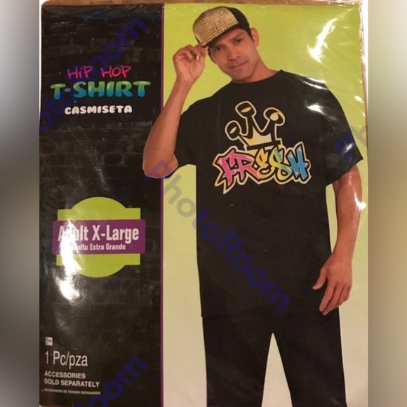 Amscan Adult XL “Fresh” Hip Hop T-Shirt By Amscan NWT Halloween/Cosplay/Party - Picture 3 of 6